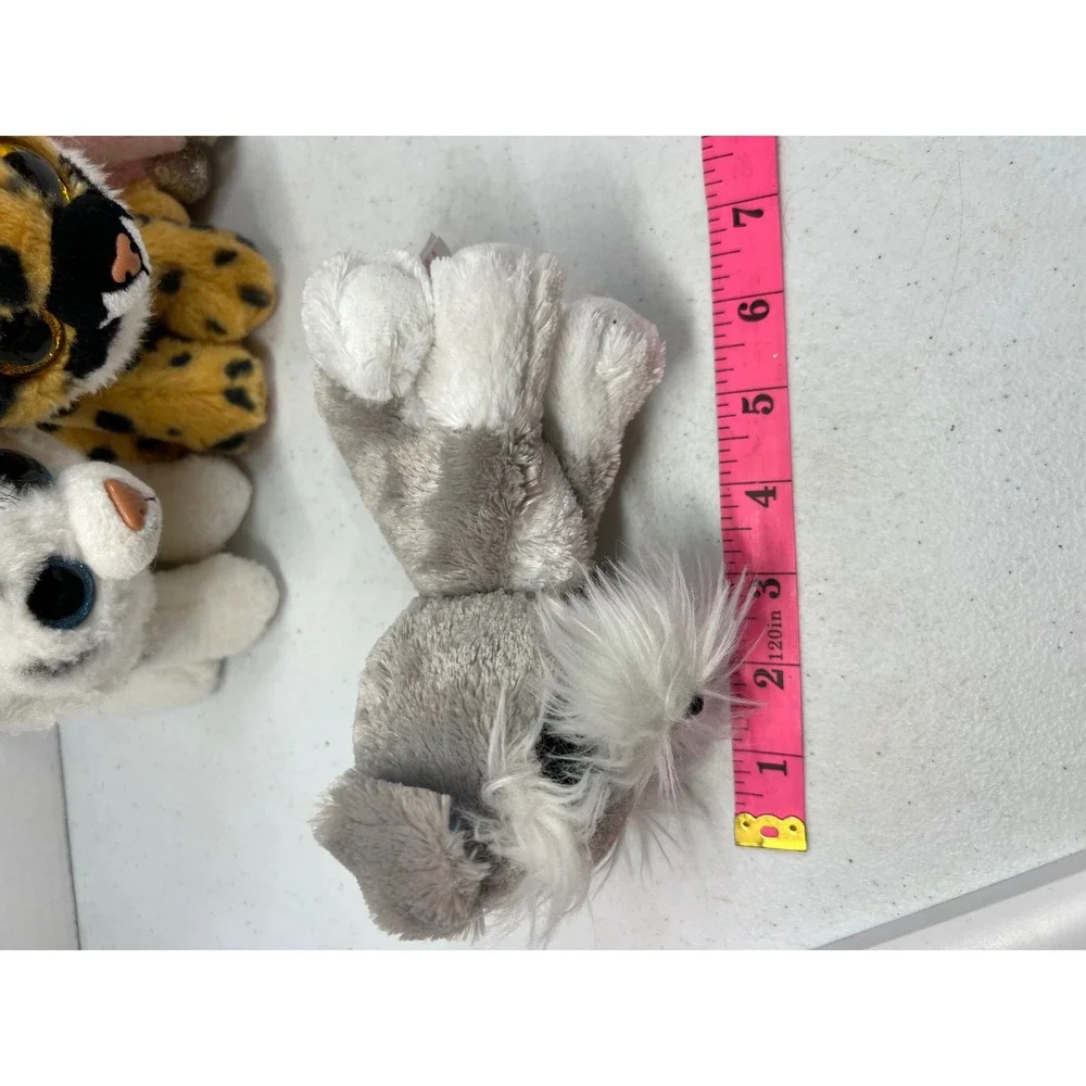 Ty Beanie Boos Lot 5 Plush Whiskers Tundra Larry Fiona Opal Glitter Eyes 6 Inch